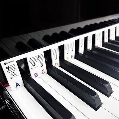 Removable Piano Keyboard Note Label, Piano Key Labels, Suitable For 88 Keys Full Size, Made Of Silicone, Suitable For Beginners And Children's Note Label, With Box (Colorful)