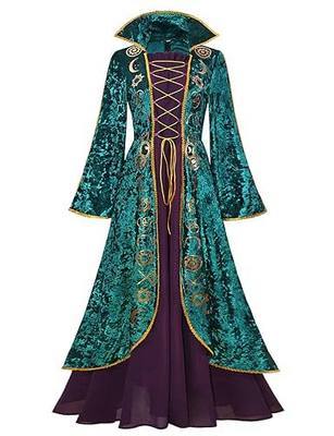 Winifred Sanderson Sisters Costumes Dress Women Hocus Pocus Costume Witch Cosplay Halloween Costumes
