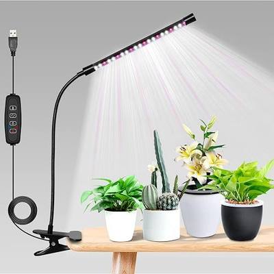 iPower LED Grow Lights with Full Spectrum Plant Growing Lamp for Indoor Plant, 3 Modes Timing Function, 1 Tubes, White