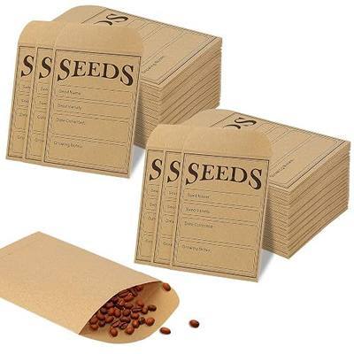 150 Pieces 4.7x3.1 Inch Seed Saving Envelopes | 4.7x3.1 Inch Sealing Kraft Seed Packets Envelopes for Flower Vegetable Seeds Storage