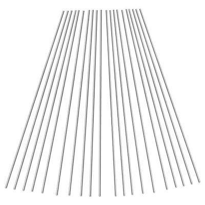 Feelers 6061 Aluminum Round Rod 1/8"(3mm) - 305mm (10"), 20 Pcs - Precision Solid Rod Stock for DIY, Machining, Model Making & Hobby