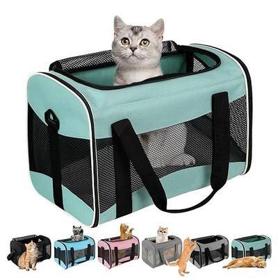 Cat Dog Carriers Soft-Sided Pet Carrier Large Cats for Medium Big Cat Small Dog Puppy up to 16lbs TSA Airline Approved Animal Collapsible Cat Carrier Carriers Travel Carrier Cat Bag (17x11x11)
