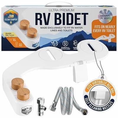 Clean Camper The Original RV Bidet Self-Cleaning Dual Nozzles | Non-Electric, Reversible Design | Easy Installation, RV Waterline Compatible | Adjustable Gentle Water Pressure | Eco-Friendly
