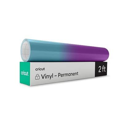 Cricut Cold-Activated, Color-Changing Vinyl – Turquoise/Purple, 2ft Roll of Permanent Vinyl (12'x24')