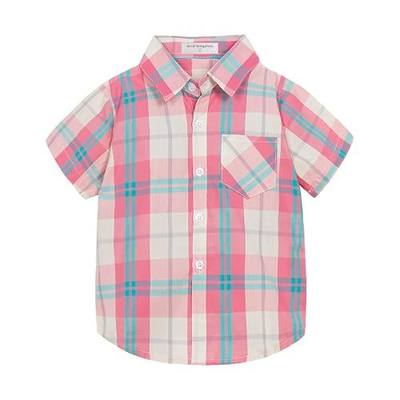 Mud Kingdom Little Boys Dress Shirts Short Sleeve Cute Summer