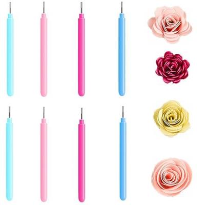 Briartw 4 Colors 8 Pieces Paper Quilling Tools Rolling Curling Quilling Needle Pen for Quilling Paper Strips 3D Flowers-Making Scrapbooking Craft Cardmaking Stencil Quilling Supplies