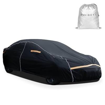 Car Cover Waterproof All Weather,6 Layers Car Covers for Automobiles, Full Exterior Cover with Zipper, Outdoor Car Cover Sun UV Rain Snow Wind Protection, Fit for 185"(185*70*59 inch)Sedan