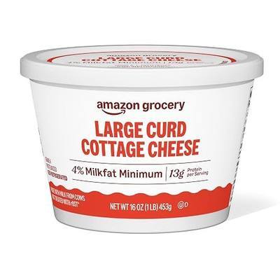 Amazon Grocery, Cottage Cheese, Large Curd, 16 Oz