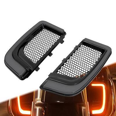 Lower Fairing LED Grille Lights Fit for Harley Touring 2014-2023 | Black & Smoked, Semi-Surround LEDs, Running and Turn Signals, Fits Street Glide, Road Glide, Electra Glide and Ultra Limited