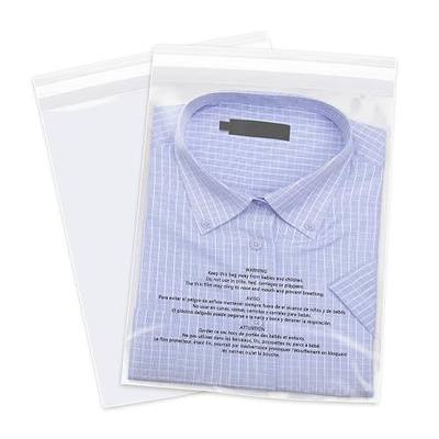 8" x 10" (500 Count) - Clear Poly Bags with Suffocation Warning Self Seal for Packaging, Shirts, Clothing & FBA - Permanent Adhesive