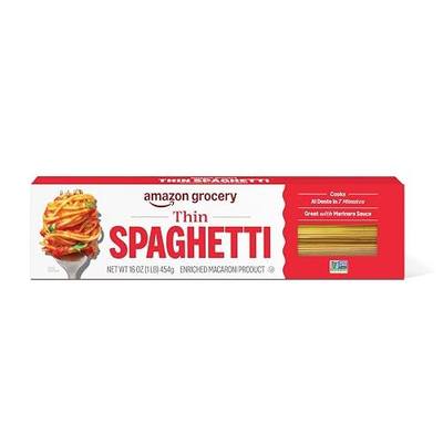 Amazon Grocery, Thin Spaghetti Pasta, 16 Oz