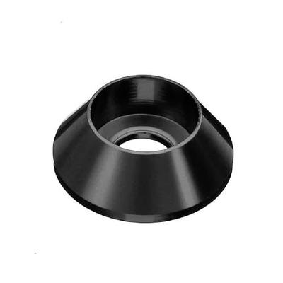 20pcs M6 Cone Cup Washers Anodized Aluminum Alloy Screw Gasket Countersunk Washers (Black)