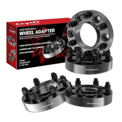 Wheel Accessories Parts 4 Pcs Hub Centric Wheel Spacers Adapters 6x5.5 6x139.7mm 1.25 Inch Thick 95.05mm Hub M14x1.5 14x1.5 Thread Stud Fits Toyota Tacoma Tundra 4-Runner Land Cruiser