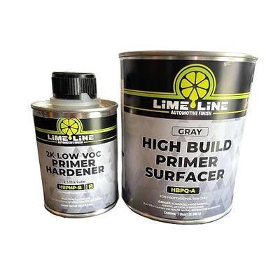 LiME LiNE Sand-able Automotive Primer Surfacer, Direct-to-Metal, High Build 2k Urethane, 1.25 Quart kit, (Light Grey) 4:1 mixture