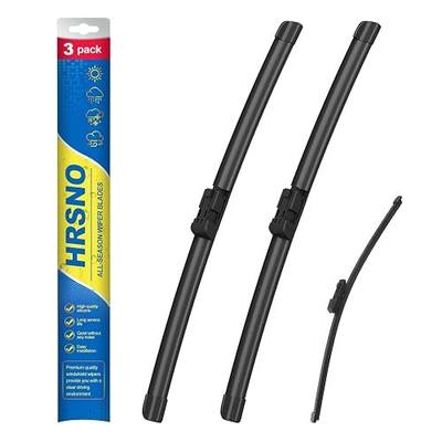3 wipers Replacement for 2018-2025 Volkswagen VW Atlas Windshield Wipers | Exact Fit Front and Rear Wiper Blades: Tool-Free Install, UV-Resistant Quiet Rubber, All-Weather Streak-Free (Set of 3)