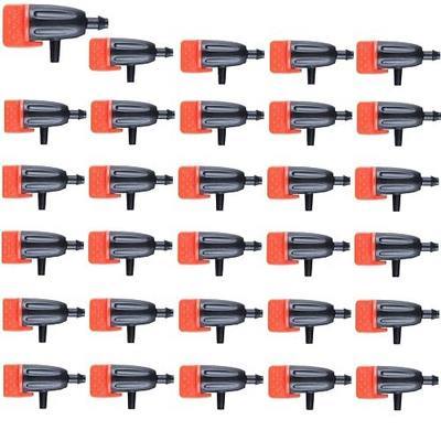 1/4" Drip Irrigation Dripper for Garden Plants Irrigation System,30 Pack | Adjustable Flow Rate Drip Emitters for 4mm/7mm Hose, Ideal for Home Vegetables,Seedling,Succulent Plant Daily Watering System