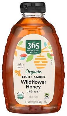 365 by Whole Foods Market, Organic Light Amber Wildflower Honey, 32 Ounce