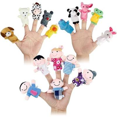 Sealive Family Finger Puppets for Toddlers 1-3, 16 PCS Soft Plush Toy | for Toddlers 1-3, Finger Toys, Story Time, Preschool Play, and Easter Gifts, with Soft Plush Finger Family Puppets
