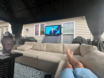 The TV Shield E-Series 44-55 Inch Outdoor TV Enclosure, Weatherproof Cover | Weatherproof | 2-Year Warranty | Protective | All -Season | Outdoor | Impact Resistant | TV Cabinet | Extended TV Life