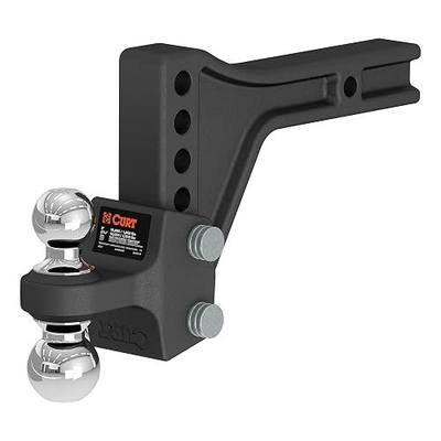CURT 45935 Adjustable Trailer Hitch Ball Mount with Dual Ball, 2" Shank, Up to 15,000 lbs
