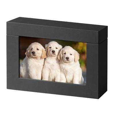 Photo Storage Box 5x7, Picture Frame Boxes For Baby Photos, Photo Display Box For Couple Photos, Photo Gift Box(black)