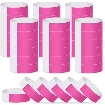 ASTARON Paper Wristbands for Events 200 pcs Pink Party Wrist Bands Event Bracelets Arm Bands for Party Events Clubs Concert, Waterproof and Lightwight