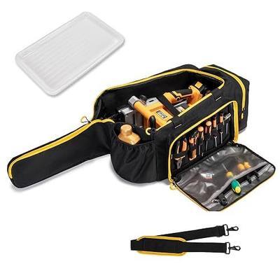 Chainsaw Case, Durable Chainsaw Bag with Removable Spill-proof & Wipe-clean Tray, Chainsaws Carrying Case Compatible with Greenworks, EGO Power+, Dewalt 14''/16''/18'' Cordless Chainsaws & Accessories