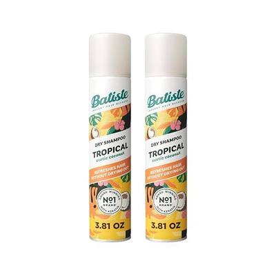 Batiste Dry Shampoo, Tropical Fragrance, Refresh Hair and Absorb Oil Between Washes, Waterless Shampoo for Added Hair Texture and Body, 3.81 OZ Dry Shampoo Bottle (Pack of 2)