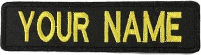 Custom Embroidered Name Patches,Personalized Name Tag Hook and Loop,Iron On Patch for Backpack, Bag, Vest,Jean, Jacket, Hat/4'' x 1''/3''x1'', Black (Embroidery)