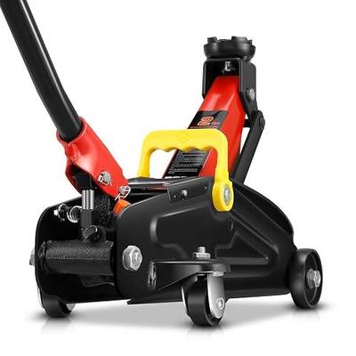 Auto Dynasty 2 Ton Floor Jack, Heavy Duty Steel Hydraulic Car Jack with Single Piston Quick Lift Pump, Hydraulic Racing Floor Jack, Lifting Range 5.1" to 13", Black