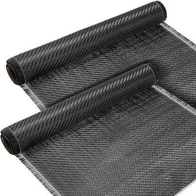 Tatuo 2 Rolls 6.5ft x 12" Carbon Fiber Fabric Roll Pure Fabric Carbon Fiber Sheet - 2x2 Twill Weave-3k/220g for Cars for Structural Reinforcement on Concrete Walls, Basements, Boats