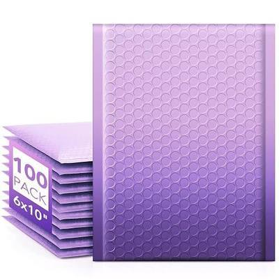 Fuxury Opaque Bubble Mailers 6x10"100 Pack Gradient Purple Padded Envelopes | Usable Size 6x9" Strong Adhesion Bubble Shipping Envelopes for Mailing Jewelry, Makeup #0 Thick Bubble Padded Mailer