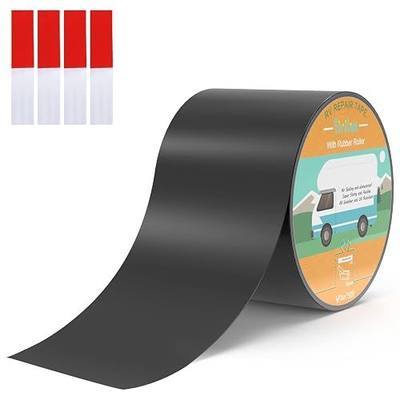 RV Roof Sealant Tape - 4 Inch x 50 Feet Roof Patch for Camper Repair, UV-Resistant and Weatherproof, Black
