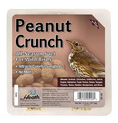 Heath Outdoor Products DD18-10, Peanut Crunch Suet Cake - 10 Pack