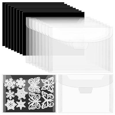 Vmiapxo 48 Pcs Magnetic Sheets for Die Storage, 5x7 Inch | Includes 24 Magnetic Sheets + 24 Plastic Stamp Storage Pockets, Reusable, for Sticker Organizer, Card Making, Craft Supplies