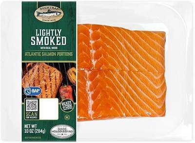 Ducktrap River Smoked Salmon, Atlantic, Lightly Smoked, 10 Ounce, 2 Portions