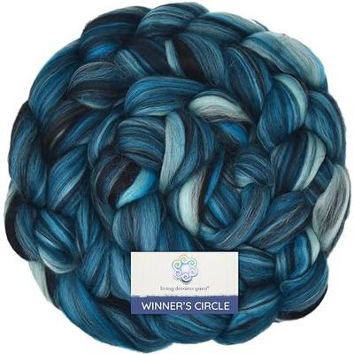 Winner's Circle Superfine Merino Fiber for Spinning & Felting. Super Soft Combed top roving in Stunning Color Blends, Leviathan