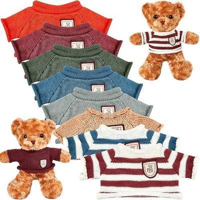 Sratte 8 Pcs Doll Clothes Plush Bear Clothes Cute Stuffed Animal Doll Accessories Bear Sweater Outfit Fit Most 14-18 Inch Christmas Bears Animal Plush Dolls Stuffed Toys Gift