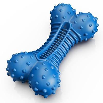Dog Toys for Aggressive Chewers, Indestructible Chew Toys for Medium Large Dogs,Durable Rubber Dog Bones with Beef Flavor, Tough Dental Toy for Boredom Relief