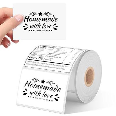 Phomemo 4"x3" Thermal Labels Roll for Small Business Supplies - Commercial Grade Logo Stickers for Business Customized - Waterproof Shipping Labels for Thermal Label Printer - 500 PCS Shipping Seals