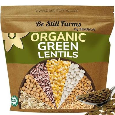 Be Still Farms Organic Green Lentils Dry - Lentils Bulk (4.8lb) Similar to French Lentils le Puy - Ideal for Soup, Pasta, Pilof - USDA Certified | Vegan | Non-GMO | Gluten Free