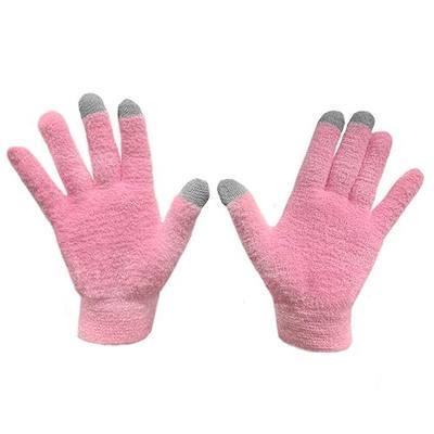 Eurow Aloe-Infused Moisturizing Gloves, Touchscreen Compatible, Scented, Soft & Breathable for Dry Hands Treatment, Locks in Lotion, Durable & Reusable, Pink, 1 Pair