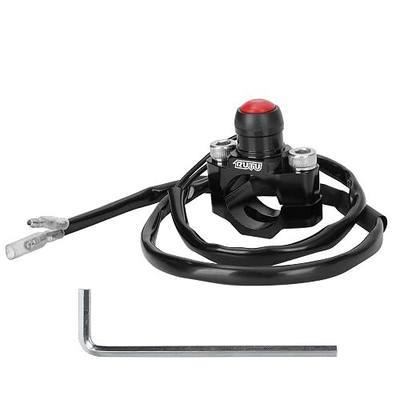 CNC Engine Start Kill Switch with Backplate for Dirt Bike ATV Scooter Black | Universal motorcycle engine stop start switch fits KLX450 KLX250 KLX110 CR125 CRF250 CRF450 XR250 dirt bike ATV scooter quad