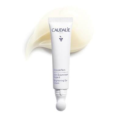Caudalie Vinoperfect Dark Circle Brightening Caffeine Eye Cream - 15 mL | Fragrance-free eye cream with niacinamide to reduce the appearance of all dark circles (blue, brown, purple, and black).