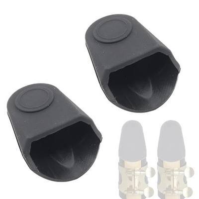2 Pack Saxophone Mouthpiece Cap Rubber for Alto Tenor Sax Clarinet | reed protection, fits bass clarinet, soft rubber material, prevents dust and damage, easy to put on and off