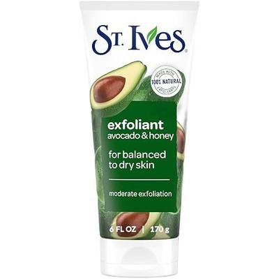 St. Ives Avocado & Honey Face Scrub, Facial Exfoliant for Balanced to Dry Skin, Moderate Exfoliation, 6 oz