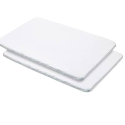 BreathableBaby All-in-One Fitted Sheet & Waterproof Cover, for 39" x 27"/99 x 69 cm Play Yard Mattress, White (2-Pack)