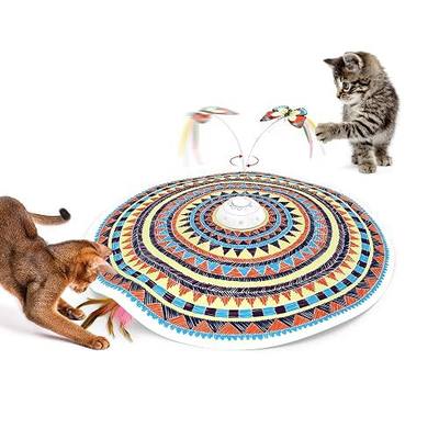 Potaroma Cat Toys Chargeable, 3in1 Hide and Seek, Interactive Fun | Automatic Fluttering Butterfly, Moving Feather, Kitten Wand, Indoor Kitty Exercise Kicker 22.8 Inch Cover for All Breeds