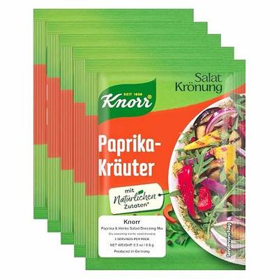 Knorr Salat Kroenung Paprika-Kraeuter (Paprika Herb) 5-Pack 45g (5 x 9g)