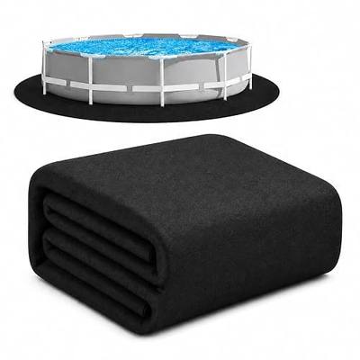 15 Foot Round Swimming Pool Liner Pad Pre-Cut Pool Pads for Above Ground Pool, Extends Life of The Liner, Puncture Resistant, Durable Felt Eco-Friendly Material, Black
